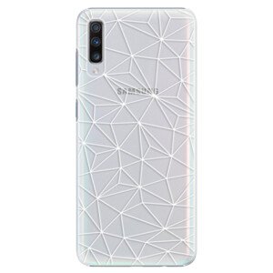 Plastové pouzdro iSaprio - Abstract Triangles 03 - white - Samsung Galaxy A70