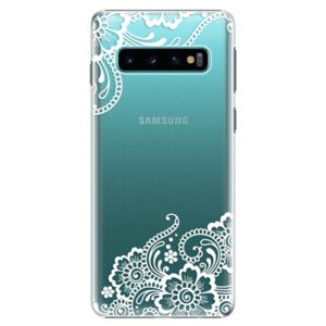 Plastové pouzdro iSaprio - White Lace 02 - Samsung Galaxy S10