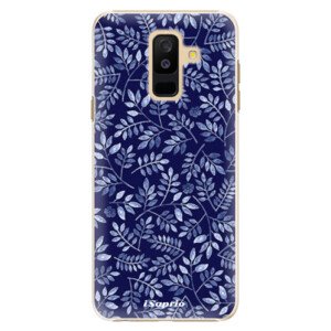 Plastové pouzdro iSaprio - Blue Leaves 05 - Samsung Galaxy A6+