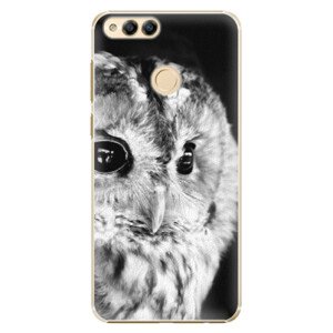 Plastové pouzdro iSaprio - BW Owl - Huawei Honor 7X