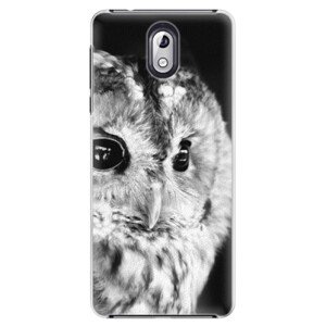 Plastové pouzdro iSaprio - BW Owl - Nokia 3.1