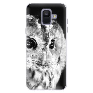 Silikonové pouzdro iSaprio - BW Owl - Samsung Galaxy A6