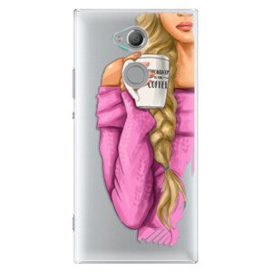 Plastové pouzdro iSaprio - My Coffe and Blond Girl - Sony Xperia XA2 Ultra