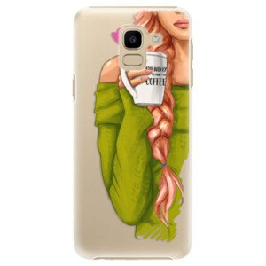 Plastové pouzdro iSaprio - My Coffe and Redhead Girl - Samsung Galaxy J6
