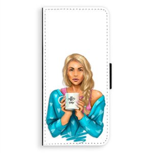 Flipové pouzdro iSaprio - Coffe Now - Blond - Samsung Galaxy A8 Plus