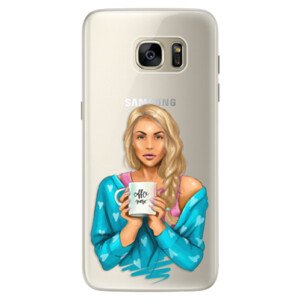 Silikonové pouzdro iSaprio - Coffe Now - Blond - Samsung Galaxy S7