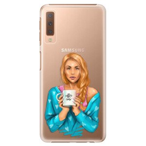 Plastové pouzdro iSaprio - Coffe Now - Redhead - Samsung Galaxy A7 (2018)