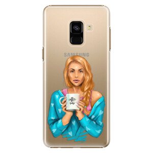 Plastové pouzdro iSaprio - Coffe Now - Redhead - Samsung Galaxy A8 2018