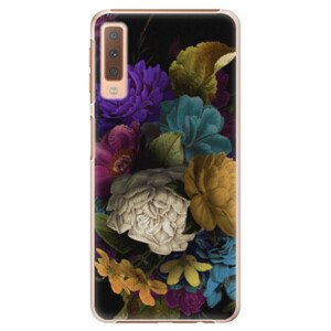 Plastové pouzdro iSaprio - Dark Flowers - Samsung Galaxy A7 (2018)