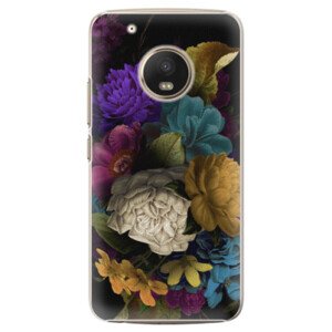 Plastové pouzdro iSaprio - Dark Flowers - Lenovo Moto G5 Plus