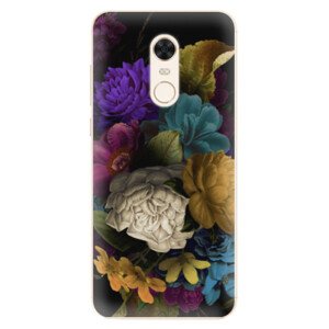 Silikonové pouzdro iSaprio - Dark Flowers - Xiaomi Redmi 5 Plus