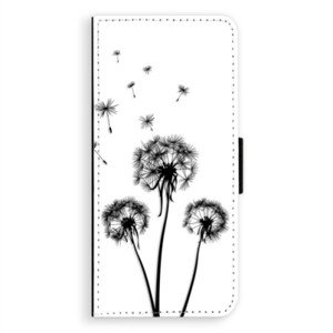 Flipové pouzdro iSaprio - Three Dandelions - black - Samsung Galaxy A8 Plus