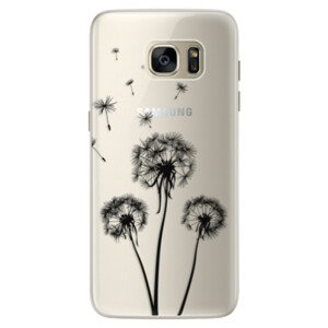 Silikonové pouzdro iSaprio - Three Dandelions - black - Samsung Galaxy S7