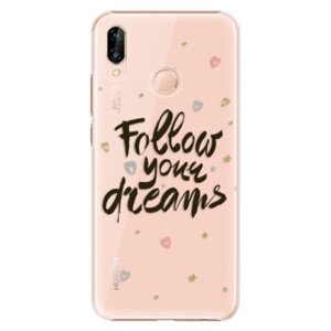 Plastové pouzdro iSaprio - Follow Your Dreams - black - Huawei P20 Lite
