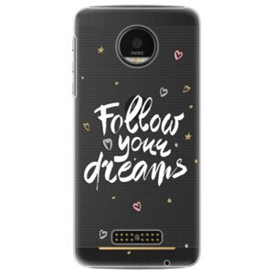 Plastové pouzdro iSaprio - Follow Your Dreams - white - Lenovo Moto Z