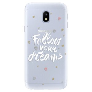Silikonové pouzdro iSaprio - Follow Your Dreams - white - Samsung Galaxy J3 2017