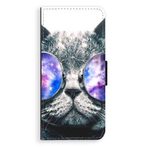 Flipové pouzdro iSaprio - Galaxy Cat - Samsung Galaxy A8 Plus