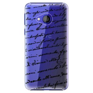 Plastové pouzdro iSaprio - Handwriting 01 - black - HTC U Play