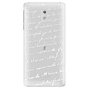 Plastové pouzdro iSaprio - Handwriting 01 - white - Nokia 3