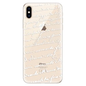 Silikonové pouzdro iSaprio - Handwriting 01 - white - iPhone XS Max