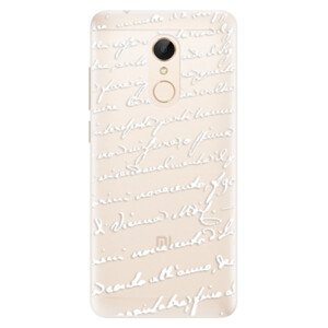 Silikonové pouzdro iSaprio - Handwriting 01 - white - Xiaomi Redmi 5