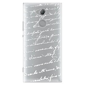 Plastové pouzdro iSaprio - Handwriting 01 - white - Sony Xperia XA2 Ultra