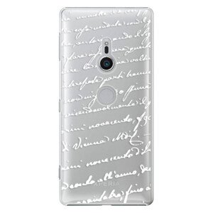Plastové pouzdro iSaprio - Handwriting 01 - white - Sony Xperia XZ2