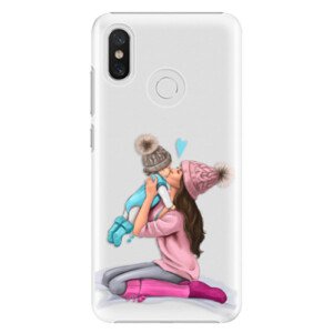 Plastové pouzdro iSaprio - Kissing Mom - Brunette and Boy - Xiaomi Mi 8