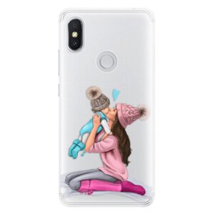 Silikonové pouzdro iSaprio - Kissing Mom - Brunette and Boy - Xiaomi Redmi S2