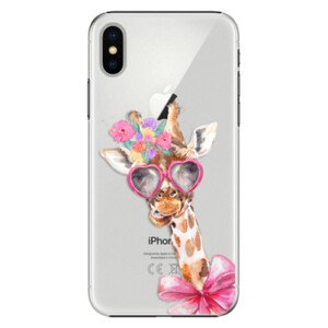 Plastové pouzdro iSaprio - Lady Giraffe - iPhone X