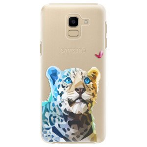 Plastové pouzdro iSaprio - Leopard With Butterfly - Samsung Galaxy J6