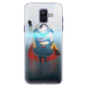 Plastové pouzdro iSaprio - Mimons Superman 02 - Samsung Galaxy A6