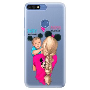 Silikonové pouzdro iSaprio - Mama Mouse Blonde and Boy - Huawei Honor 7C