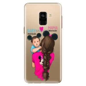 Plastové pouzdro iSaprio - Mama Mouse Brunette and Boy - Samsung Galaxy A8 2018