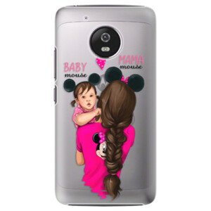 Plastové pouzdro iSaprio - Mama Mouse Brunette and Girl - Lenovo Moto G5