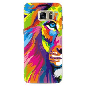 Silikonové pouzdro iSaprio - Rainbow Lion - Samsung Galaxy S7 Edge