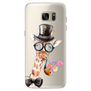 Silikonové pouzdro iSaprio - Sir Giraffe - Samsung Galaxy S7 Edge