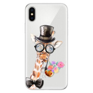 Silikonové pouzdro iSaprio - Sir Giraffe - iPhone X
