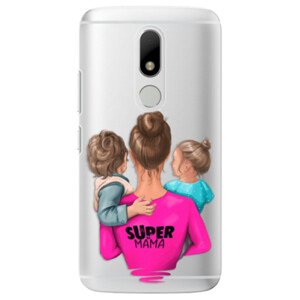 Plastové pouzdro iSaprio - Super Mama - Boy and Girl - Lenovo Moto M