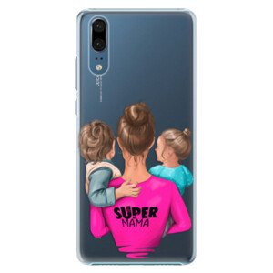 Plastové pouzdro iSaprio - Super Mama - Boy and Girl - Huawei P20