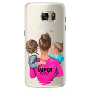 Silikonové pouzdro iSaprio - Super Mama - Boy and Girl - Samsung Galaxy S7