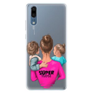 Silikonové pouzdro iSaprio - Super Mama - Boy and Girl - Huawei P20