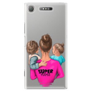 Plastové pouzdro iSaprio - Super Mama - Boy and Girl - Sony Xperia XZ1