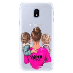 Silikonové pouzdro iSaprio - Super Mama - Two Boys - Samsung Galaxy J3 2017