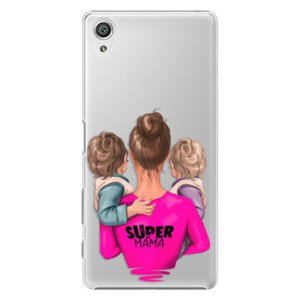 Plastové pouzdro iSaprio - Super Mama - Two Boys - Sony Xperia X