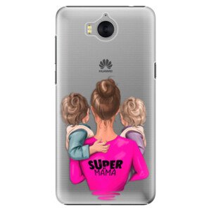 Plastové pouzdro iSaprio - Super Mama - Two Boys - Huawei Y5 2017 / Y6 2017