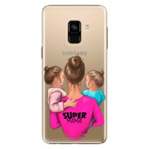 Plastové pouzdro iSaprio - Super Mama - Two Girls - Samsung Galaxy A8 2018