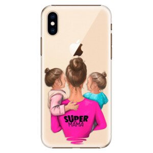 Plastové pouzdro iSaprio - Super Mama - Two Girls - iPhone XS