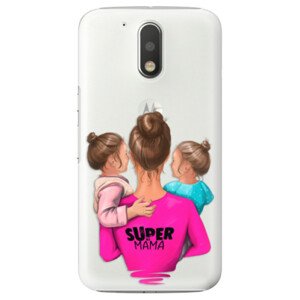 Plastové pouzdro iSaprio - Super Mama - Two Girls - Lenovo Moto G4 / G4 Plus