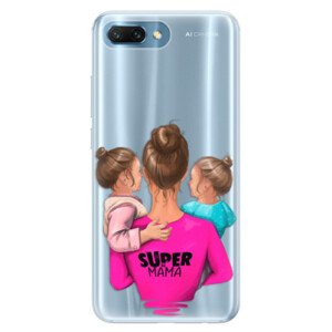 Silikonové pouzdro iSaprio - Super Mama - Two Girls - Huawei Honor 10